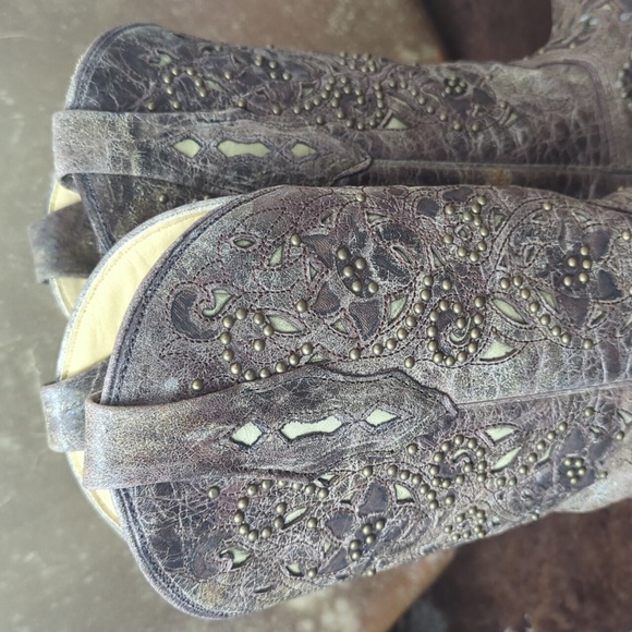CORRAL A1121 "Jessica" distressed leather studded cowgirl western boots sz 7.5 - Picture 11 of 15